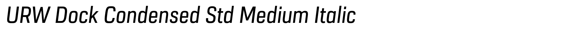 URW Dock Condensed Std Medium Italic image